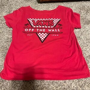 Vans off the wall red shirt